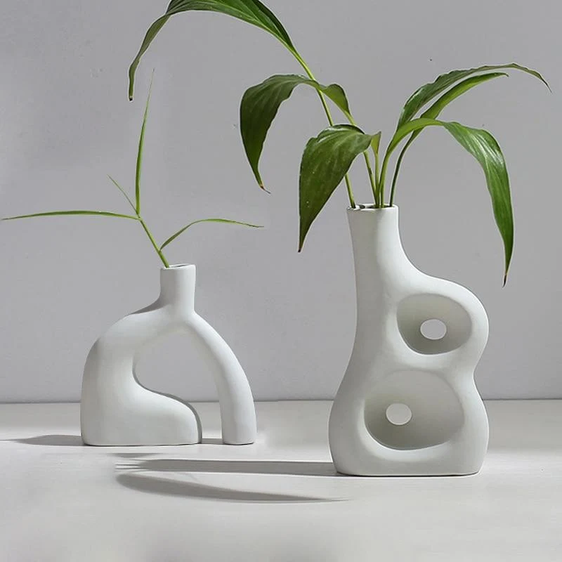 Vase Art Irrégulier Multistyle Arrangement De Fleurs En Céramique Décoration De La Maison Vases Art Ornement Salon Entrée Décor Artisanat