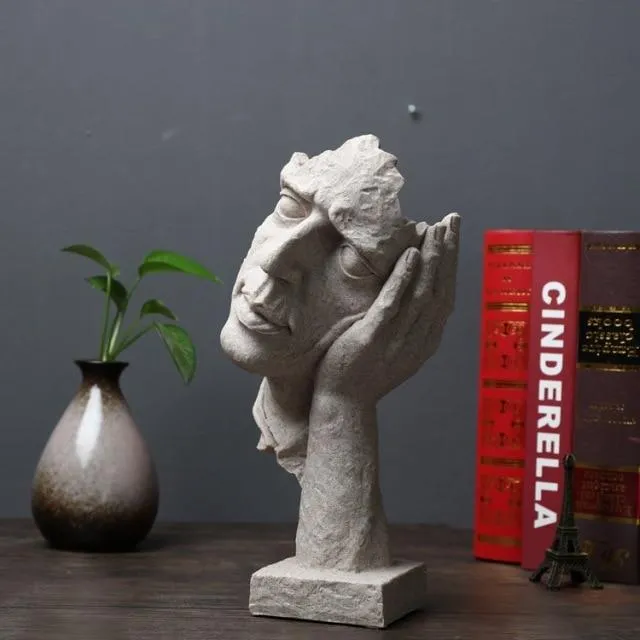 Penseur créatif Statues rétro personnages abstraits Figurine ne pas écouter/parler/regarder Miniature Sculpture maison bureau artisanat cadeau