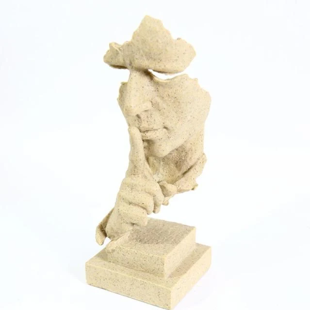 Penseur créatif Statues rétro personnages abstraits Figurine ne pas écouter/parler/regarder Miniature Sculpture maison bureau artisanat cadeau