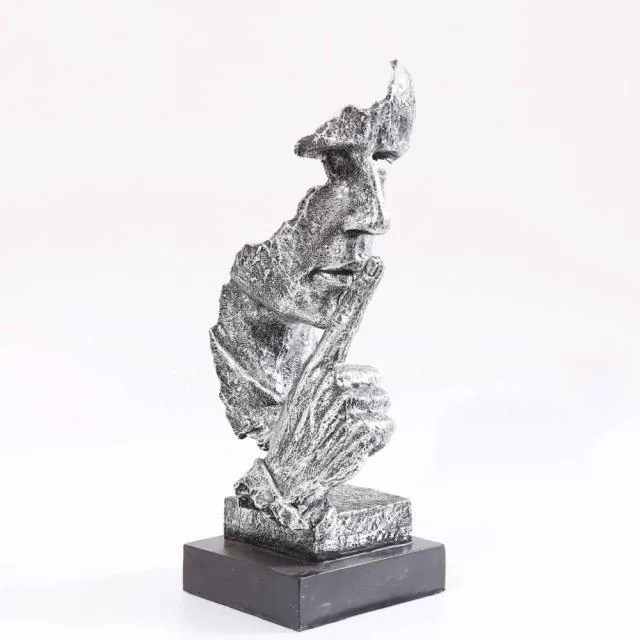 Penseur créatif Statues rétro personnages abstraits Figurine ne pas écouter/parler/regarder Miniature Sculpture maison bureau artisanat cadeau