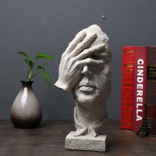 Penseur créatif Statues rétro personnages abstraits Figurine ne pas écouter/parler/regarder Miniature Sculpture maison bureau artisanat cadeau