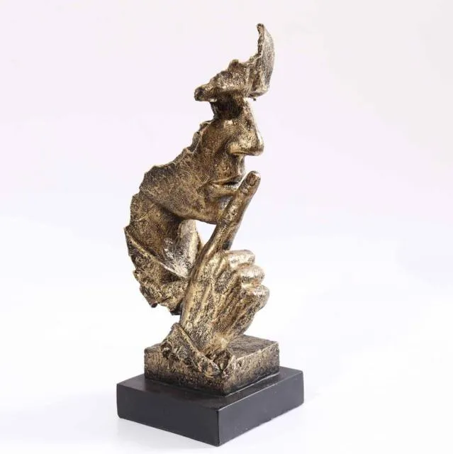 Penseur créatif Statues rétro personnages abstraits Figurine ne pas écouter/parler/regarder Miniature Sculpture maison bureau artisanat cadeau