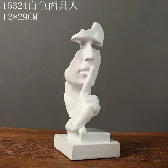 Penseur créatif Statues rétro personnages abstraits Figurine ne pas écouter/parler/regarder Miniature Sculpture maison bureau artisanat cadeau