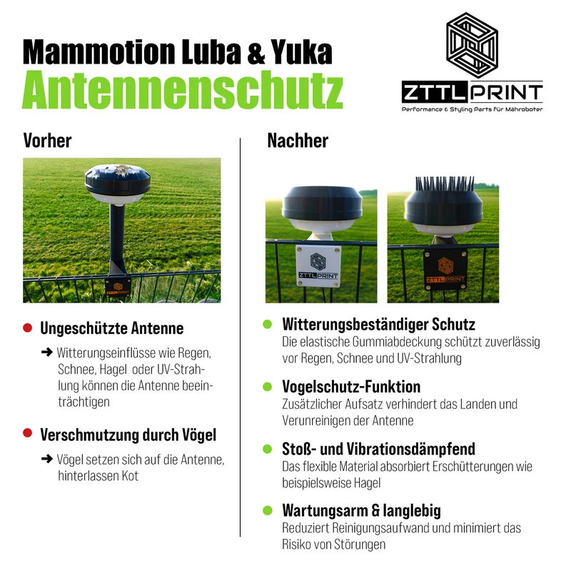 Mammotion Luba 1 + 2 & Yuka Mähroboter Performance Smart Antennenkit