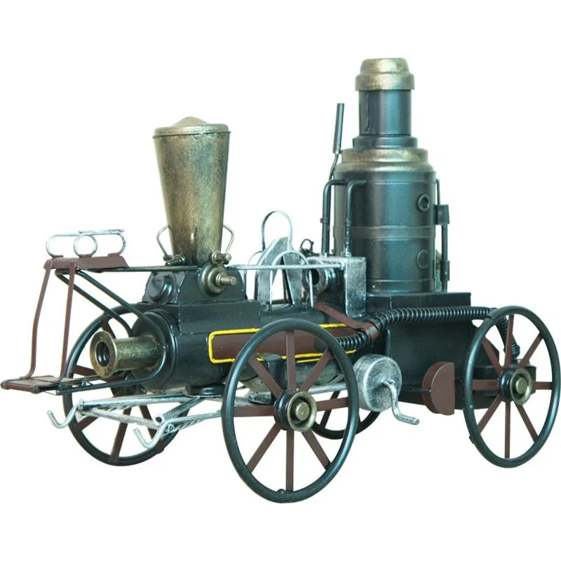 Modèle de Train à vapeur en fer Vintage ornements de bureau artisanat en métal modèle de locomotive antique décoration de la maison Souvenir cadeaux d'anniversaire