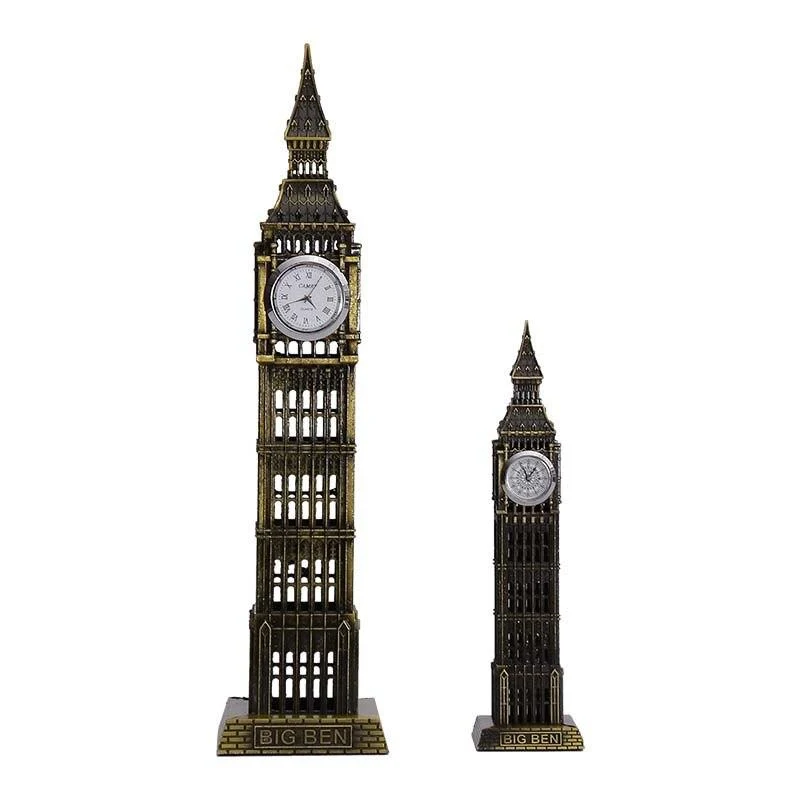 Bratish Big Ben Bâtiment Bureau Affichage Ornements Décoration Artware Décor À La Maison Ameublement Avec Horloge De Bureau Décoration Cadeaux