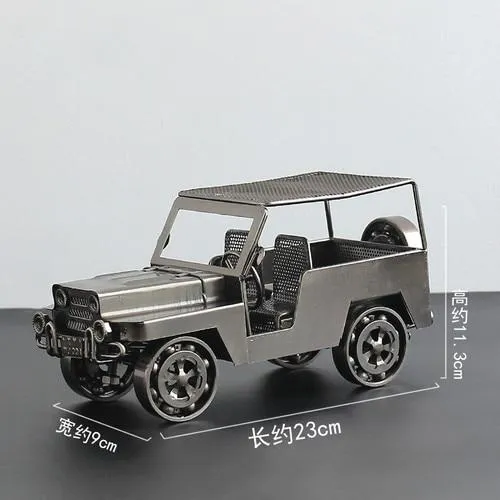 Nostalgique rétro fer créatif artisanat voiture modèle décoration de la maison ornements Locomotive collecte Figurines cadeaux d'anniversaire