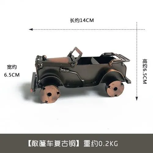 Nostalgique rétro fer créatif artisanat voiture modèle décoration de la maison ornements Locomotive collecte Figurines cadeaux d'anniversaire