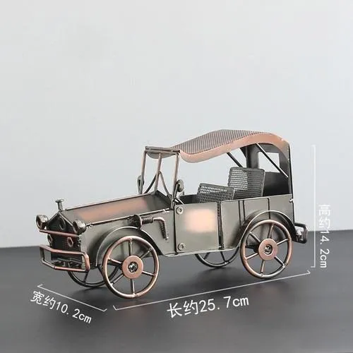 Nostalgique rétro fer créatif artisanat voiture modèle décoration de la maison ornements Locomotive collecte Figurines cadeaux d'anniversaire