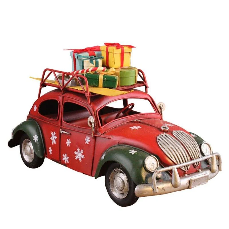 Vintage en fer forgé Beetle modèle de voiture classique décoration ornements créatifs décor à la maison accessoires accessoires de voiture de noël artisanat