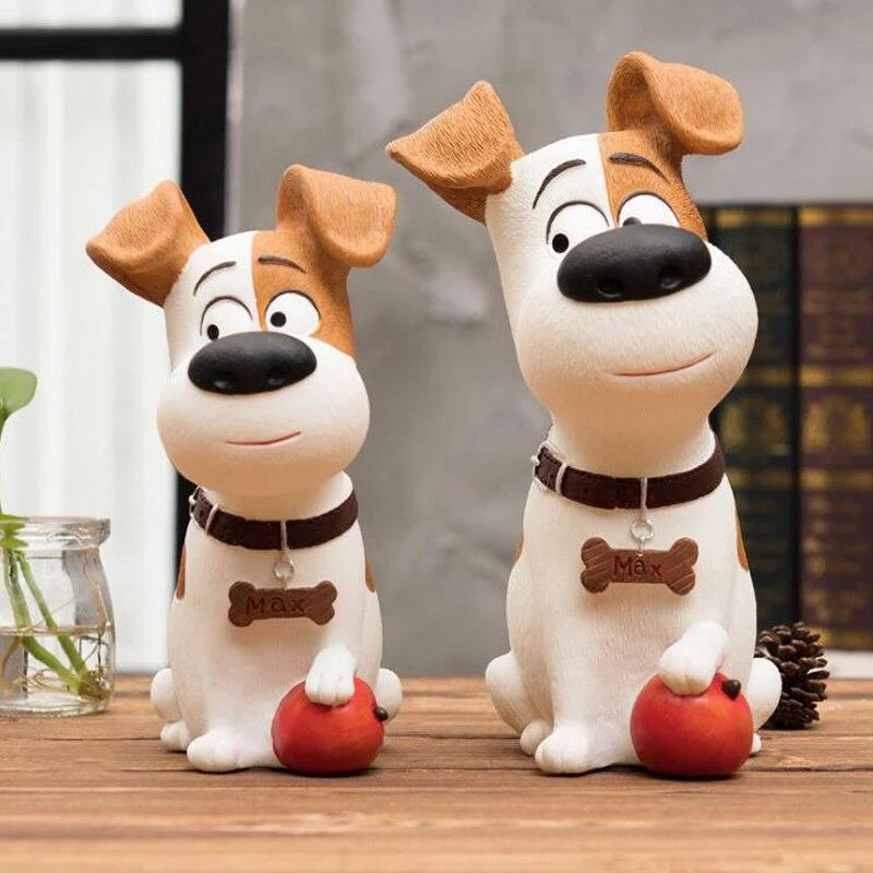 Drôle Chien Tirelire Figurines Résine Tirelire Tirelires Décoration de La Maison Accessoires Miniature Modèle Enfants Jouets Économiser De L'argent Cadeau