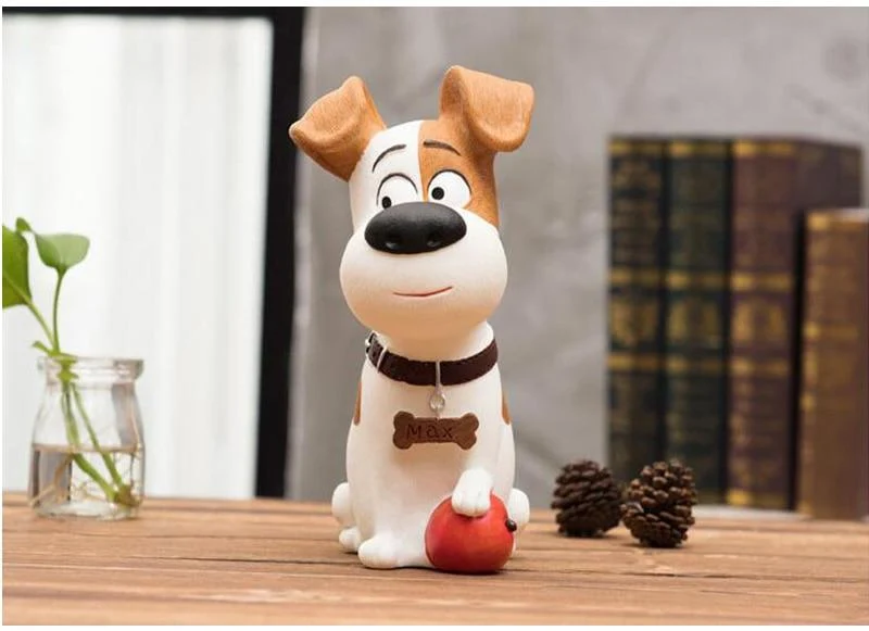 Drôle Chien Tirelire Figurines Résine Tirelire Tirelires Décoration de La Maison Accessoires Miniature Modèle Enfants Jouets Économiser De L'argent Cadeau