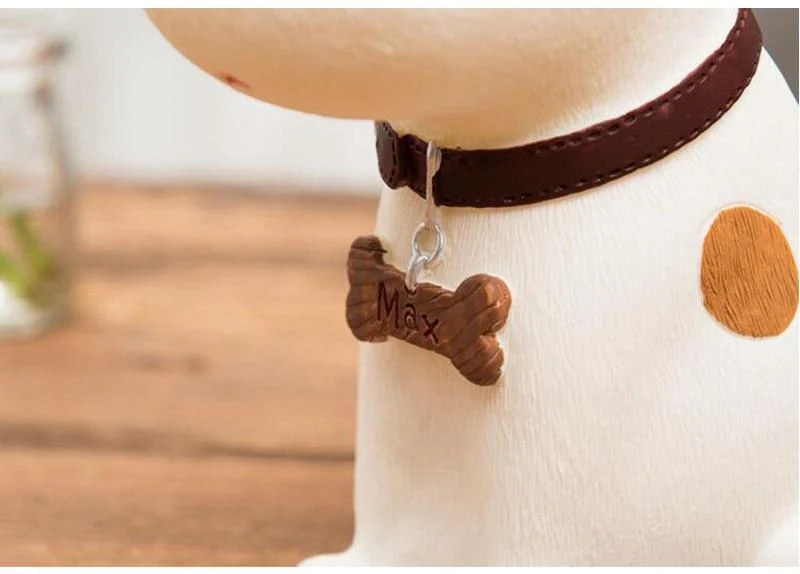 Drôle Chien Tirelire Figurines Résine Tirelire Tirelires Décoration de La Maison Accessoires Miniature Modèle Enfants Jouets Économiser De L'argent Cadeau