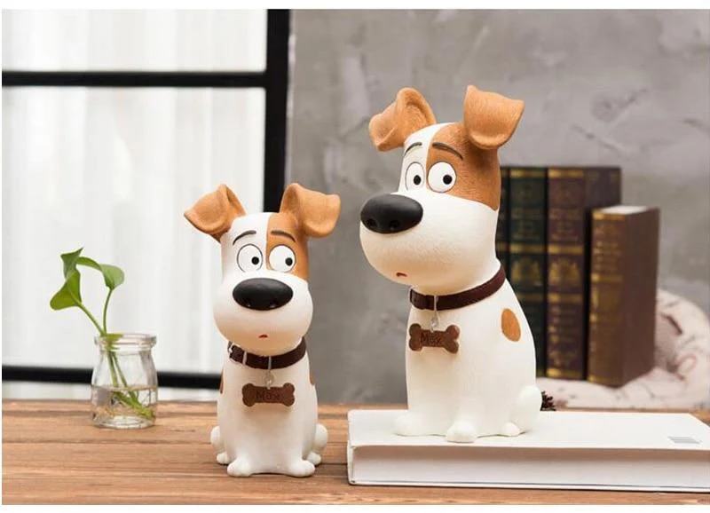 Drôle Chien Tirelire Figurines Résine Tirelire Tirelires Décoration de La Maison Accessoires Miniature Modèle Enfants Jouets Économiser De L'argent Cadeau