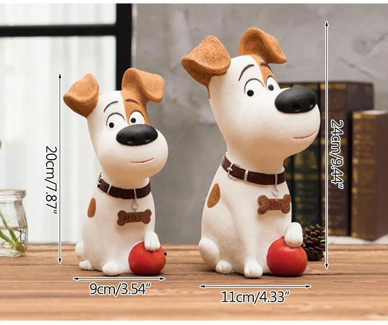 Drôle Chien Tirelire Figurines Résine Tirelire Tirelires Décoration de La Maison Accessoires Miniature Modèle Enfants Jouets Économiser De L'argent Cadeau