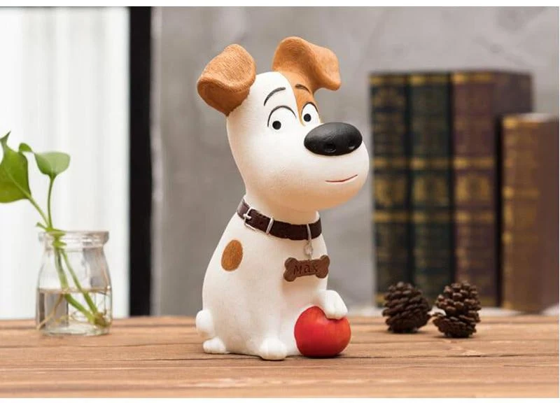 Drôle Chien Tirelire Figurines Résine Tirelire Tirelires Décoration de La Maison Accessoires Miniature Modèle Enfants Jouets Économiser De L'argent Cadeau