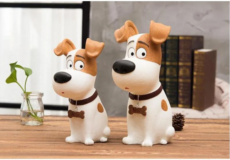 Drôle Chien Tirelire Figurines Résine Tirelire Tirelires Décoration de La Maison Accessoires Miniature Modèle Enfants Jouets Économiser De L'argent Cadeau