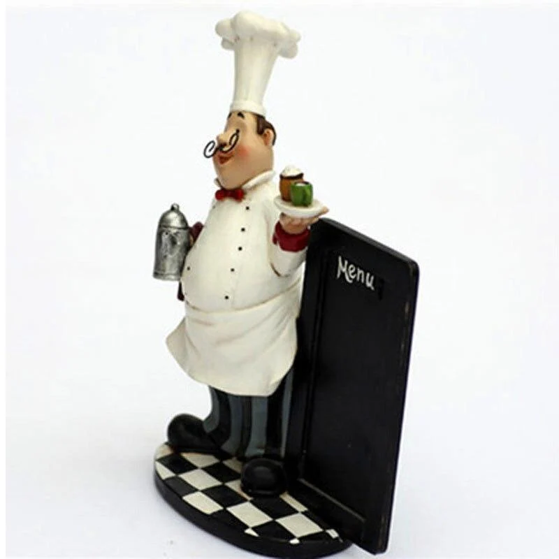 Écologique Résine Chef Ornements Cuisine Décoration de La Maison Conseil Conseil Sculpture Ornement Artisanat Figurine Bureau Décor Artesanato