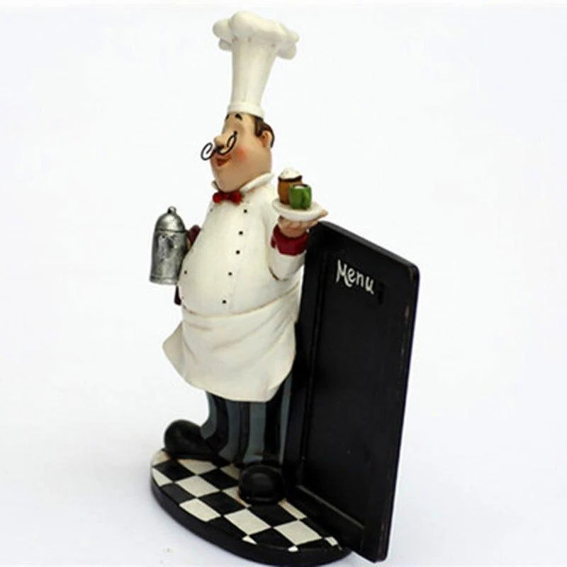 Écologique Résine Chef Ornements Cuisine Décoration de La Maison Conseil Conseil Sculpture Ornement Artisanat Figurine Bureau Décor Artesanato