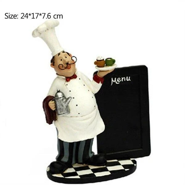 Écologique Résine Chef Ornements Cuisine Décoration de La Maison Conseil Conseil Sculpture Ornement Artisanat Figurine Bureau Décor Artesanato