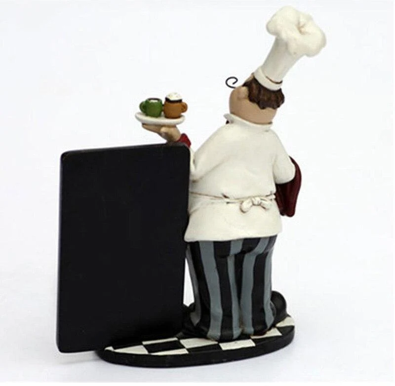 Écologique Résine Chef Ornements Cuisine Décoration de La Maison Conseil Conseil Sculpture Ornement Artisanat Figurine Bureau Décor Artesanato