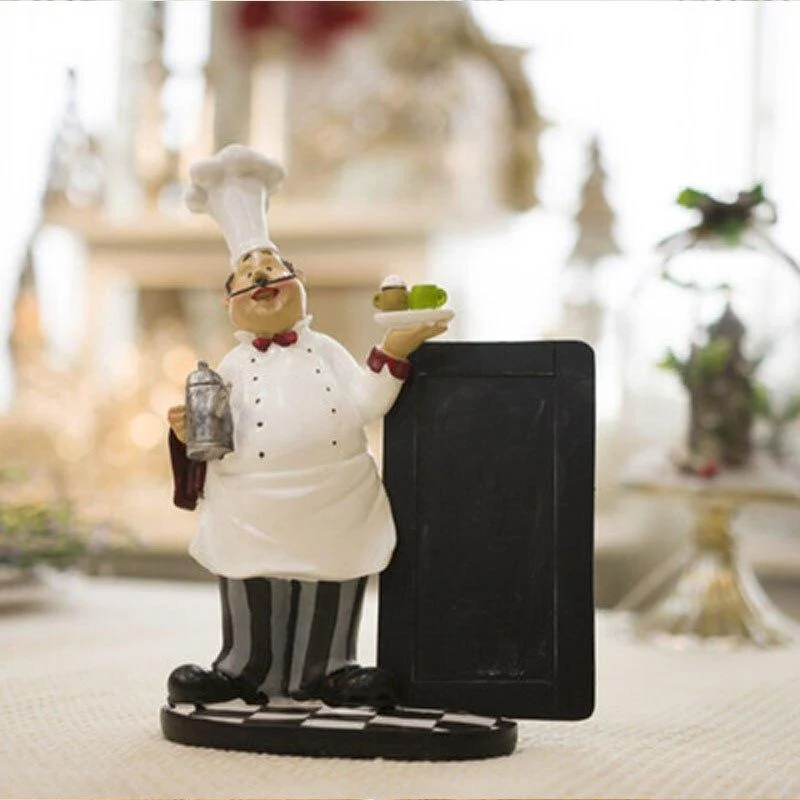 Écologique Résine Chef Ornements Cuisine Décoration de La Maison Conseil Conseil Sculpture Ornement Artisanat Figurine Bureau Décor Artesanato