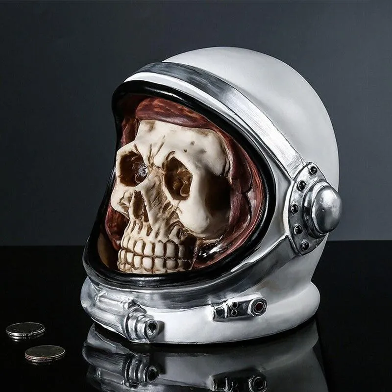 Figurines de crâne d'astronaute créatif décoration de bureau créatif ornement accessoires de décoration de la maison tirelire Spacemen Artware