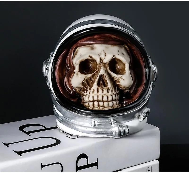 Figurines de crâne d'astronaute créatif décoration de bureau créatif ornement accessoires de décoration de la maison tirelire Spacemen Artware