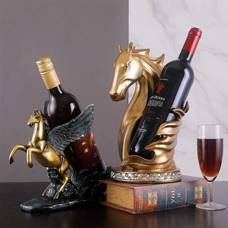 Fournitures pour la maison Décoration Artisanat Cadeaux d'année Creative Casier à vin Sculpture animale Ameublement de maison Décoration de salon