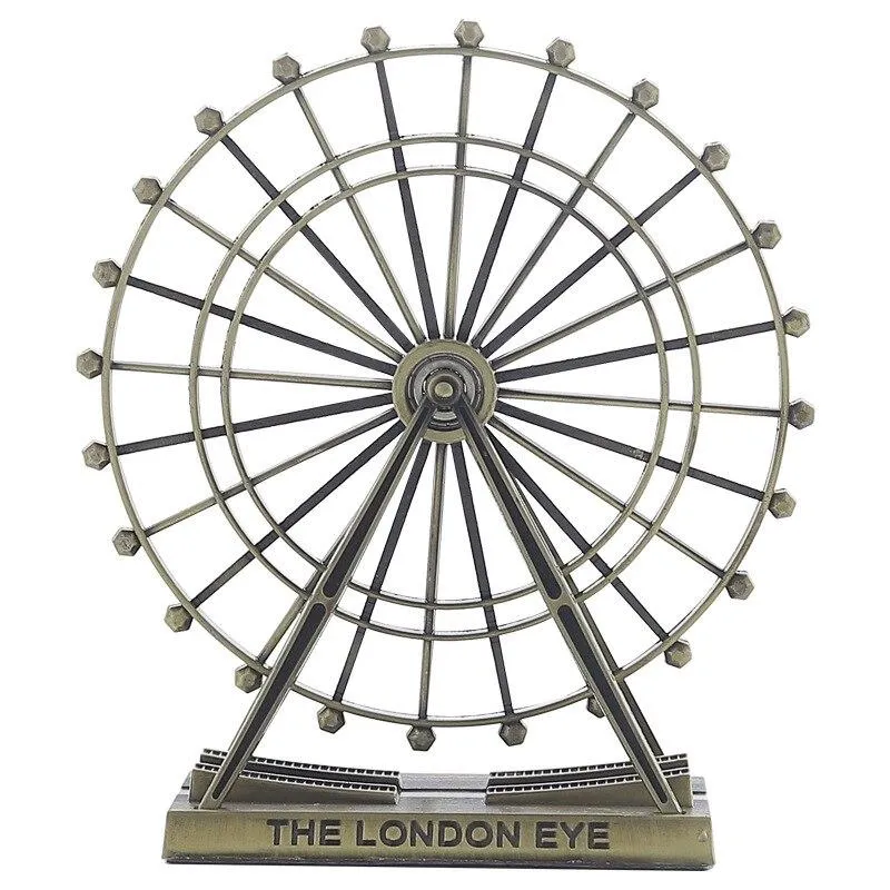 Main Nordique INS Style Grande Roue Bureau Décoration Ornements Modèle Miniature Figurine Cadeaux D'anniversaire Sculpture En Métal Décoration de La Maison