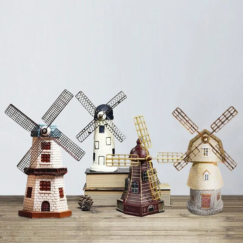 Ornements de moulin à vent européen moulin à vent hollandais minimaliste décoration de la maison Articles d'ameublement bureau décoration de bureau artware cadeau