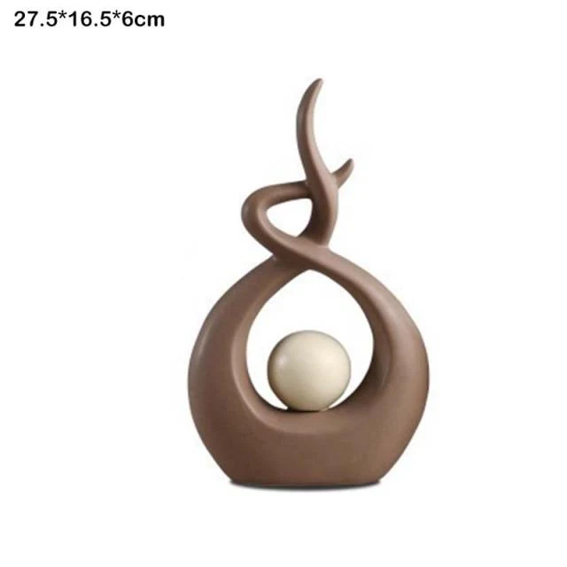 Conception Simple moderne décoration de la maison artisanat résistance à haute température décor en céramique accessoire Figurines ameublement ornements