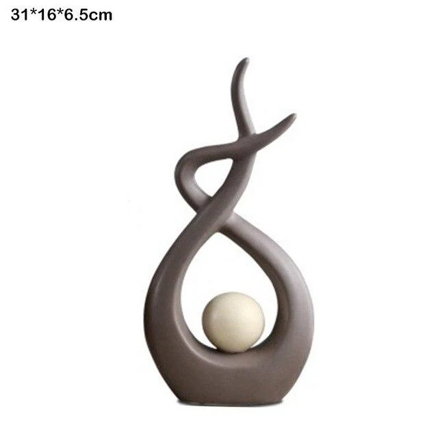 Conception Simple moderne décoration de la maison artisanat résistance à haute température décor en céramique accessoire Figurines ameublement ornements