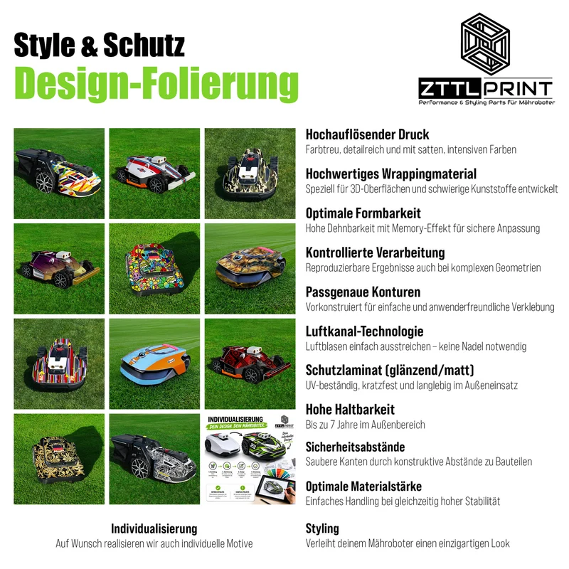 Segway Navimow i2 AWD Mähroboter Premium Design-Folierung
