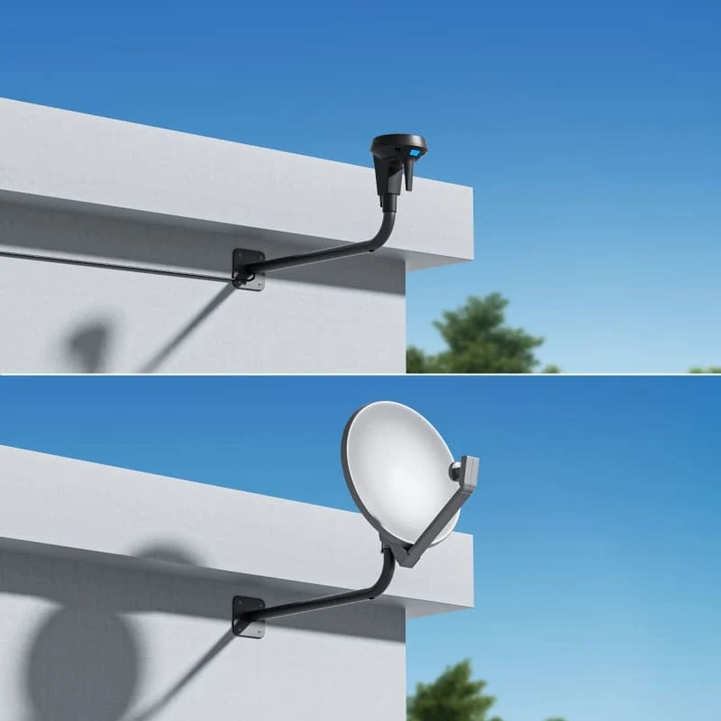 Support mural pour antenne RTK RoboUp, 55 cm de long