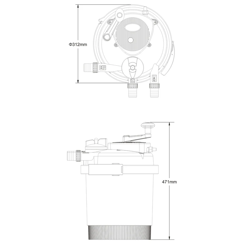 BluPressure 6 000 - Filtre à pression avec 11W UV-c - Incl. remous