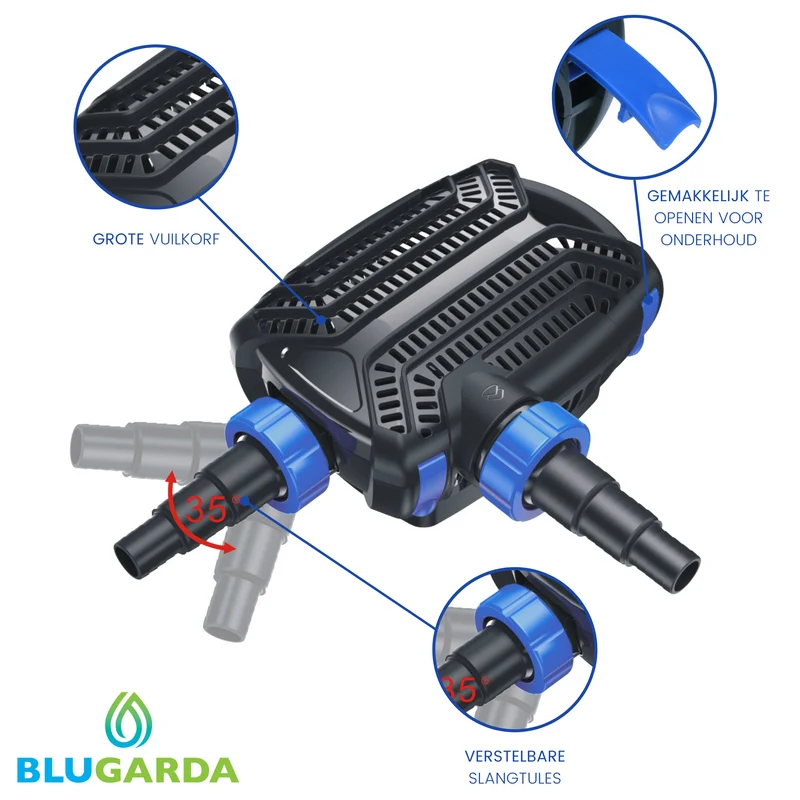 BluFlow 2.800 - Pompe de filtration économe en énergie pour bassin - 3 000 l/h - 10 W