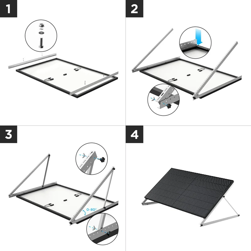 Support solaire réglable EcoFlow 50 pouces