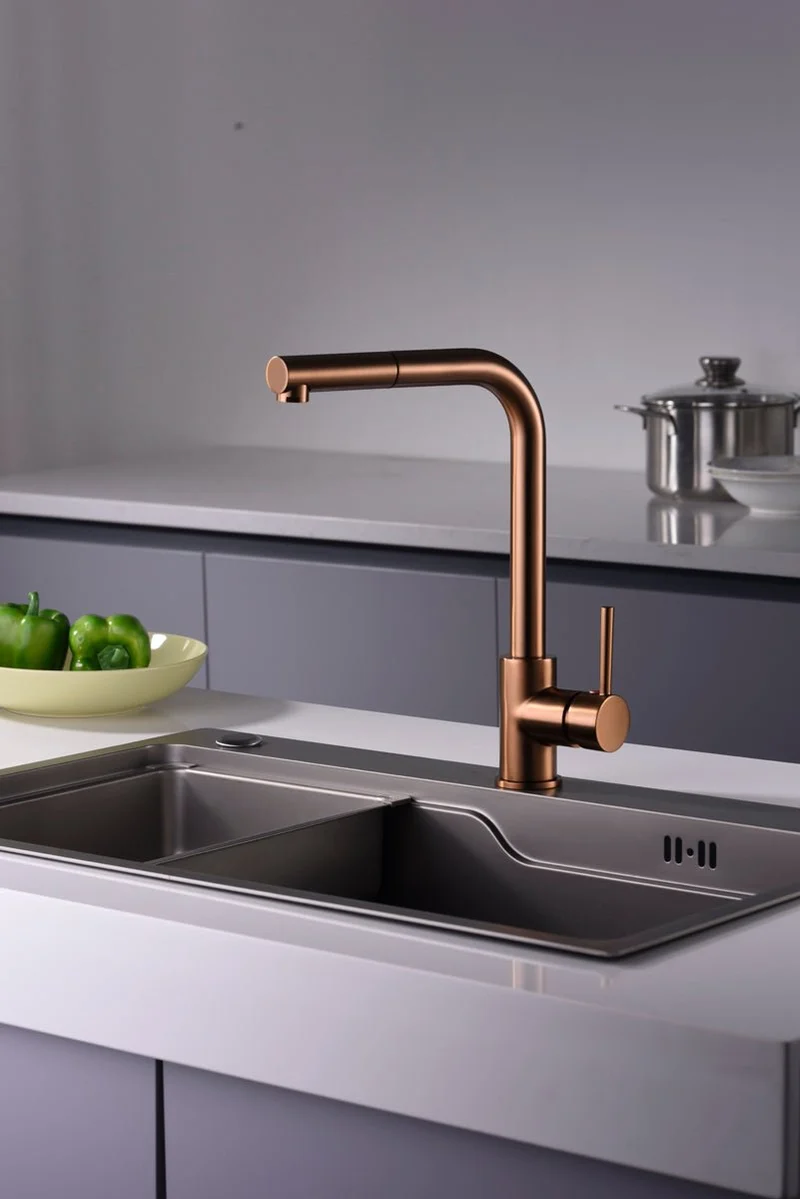 Imex - Malta grifo de cocina oro rosa cepillado