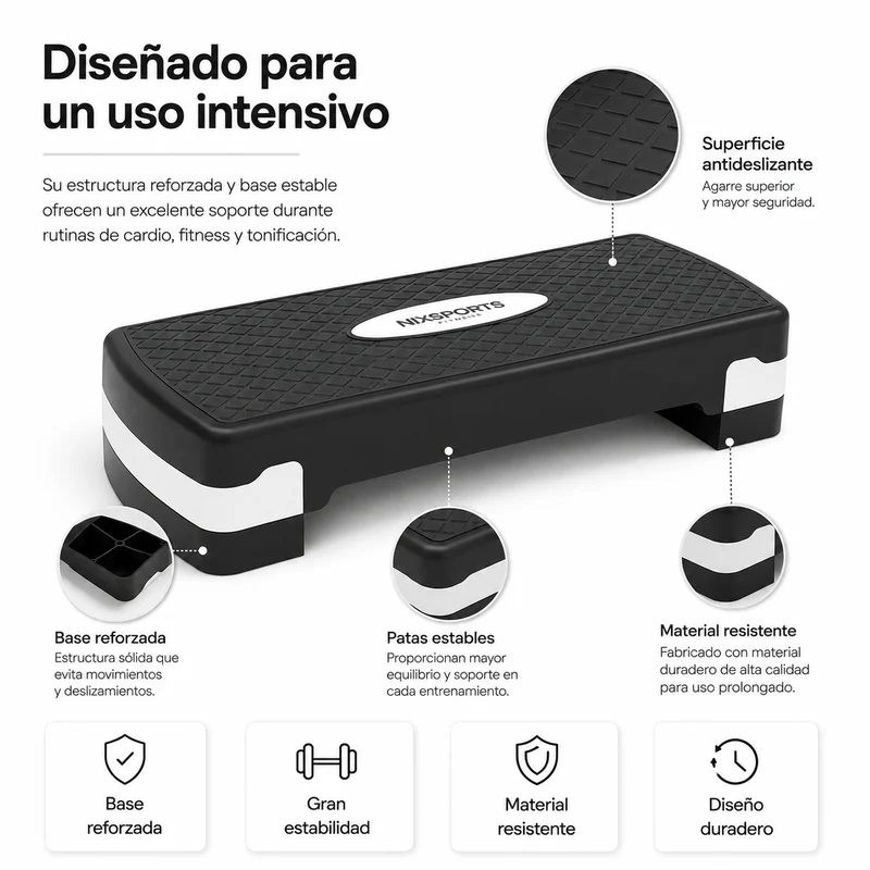 Step Aeróbico Antideslizante 67 cm