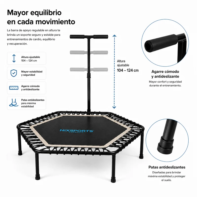 Cama Elástica de Fitness 3 en 1 Plegable