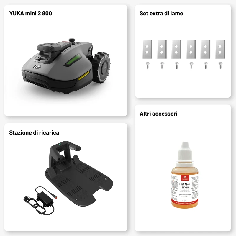 Mammotion Yuka Mini 2 800 Robot Cortacésped AI Sin RTK
