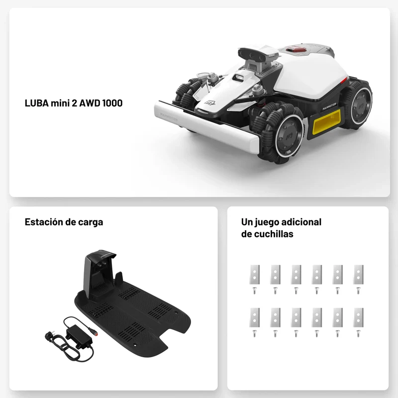 Mammotion Luba Mini 2 AWD 1000 Robot Cortacésped Inteligente
