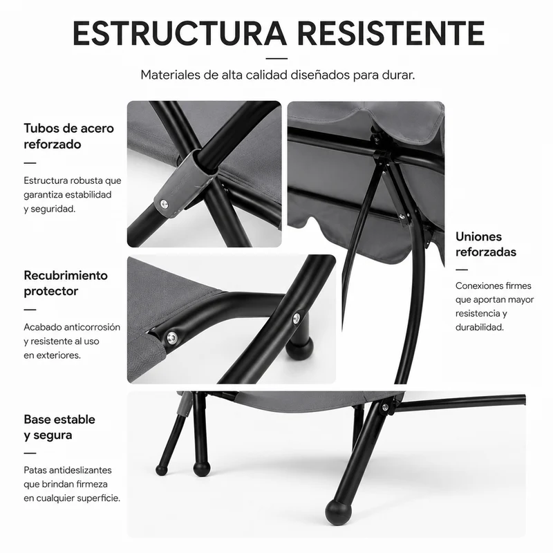 Tumbona Doble de Jardín Balancín con Parasol Ajustable