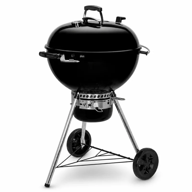 Barbacoa Portátil de Carbón Redonda Con Tapa