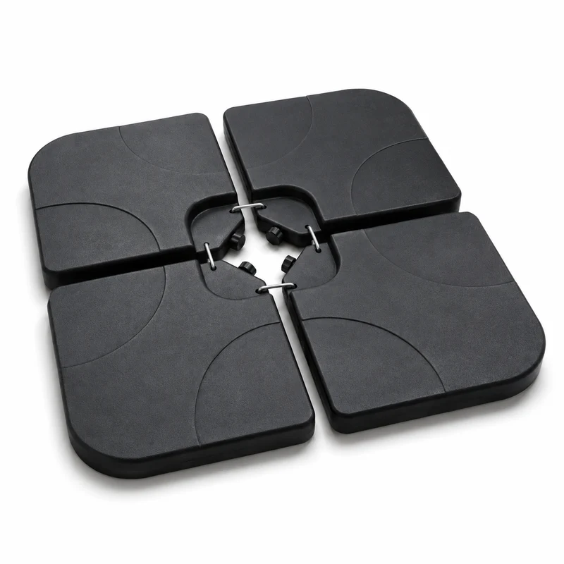 Base Modular Para Sombrilla 4 Piezas Rellenable Negro