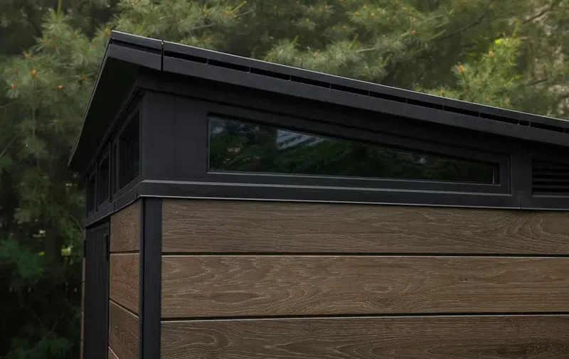 Keter - Caseta de exterior Signature Walnut 11x7 marrón