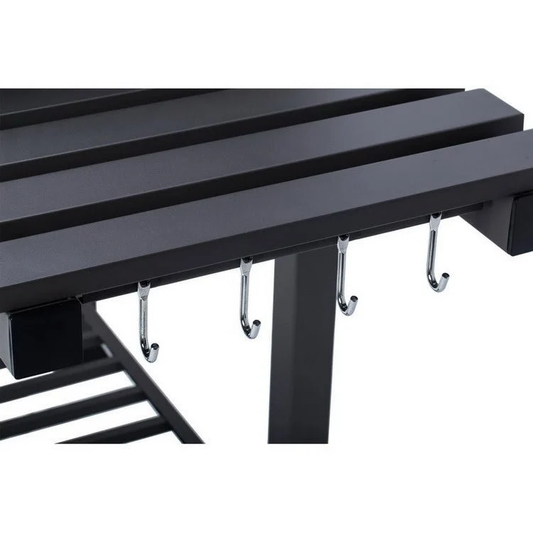 Barbacoa de carbón con ruedas para jardín y terraza con parrilla 57x42 cm
