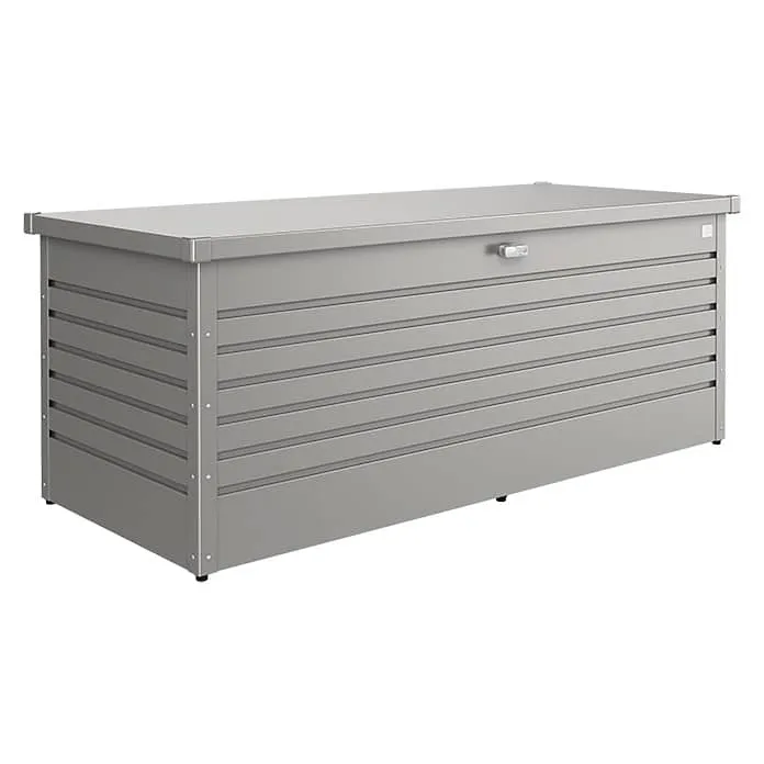 Biohort – Arcón de metal para exterior Gris cuarzo metálico