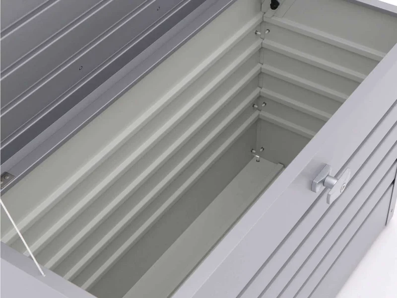 Biohort – Arcón de metal para exterior Gris cuarzo metálico